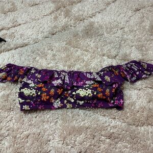 LaVie En Rose floral bikini top